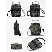 cheap Men&#039;s Bags-Men&#039;s Multifunctional Digital Camouflage Shoulder Bag with Multiple Pockets - Tactical Style for Outdoor Enthusiasts Hiking, Traveling and Daily Use White Black Green