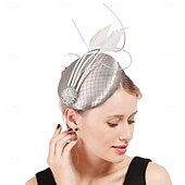 cheap Fascinators-Headdress Fabric Fedora Hat Wedding Birthday Tea Party Horse Race Cocktail Elegant Vintage Cute With Floral Headpiece Headwear