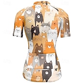 baratos Camisolas femininas-Mulheres Camisa para Ciclismo Gato Manga Curta Moto Camiseta Camisa / Roupas Para Esporte com 3 bolsos traseiros Ciclismo de Montanha Secagem Rápida Design Anatômico Capilaridade Respirável Esportes