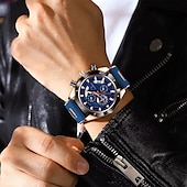 cheap Quartz Watches-POEDAGAR Fashion Men Watch Waterproof Luminous Chronograph Date Man Wristwatch Silicone Strap Luxury Sports Men&#039;s Quartz Watches