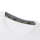 cheap Men&#039;s Casual T-shirts-Men&#039;s Tee Short Sleeve Shirt Tee Top Short Sleeve Crewneck Spring &amp; Summer Solid / Plain Color Fashion Designer Quick Dry Reflective Strip Vacation Street Going out Black White Red Top Tee for Men