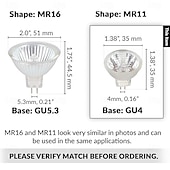 halpa LED-spottivalot-mr11 20w 12v hehkulamput gu4 bi pin pohja spottivalon polttimo himmennettävä lämpimän valkoinen mr11 polttimot maisemaratavaloihin kuituoptiset pöytälamput 10 kpl