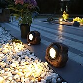 billiga Utomhusspotlights-led solenergi utomhusljus spotlights bärbar vattentät led varmvit/vit spotlight landskapssimulering stenljus för trottoar innergård gräsmatta belysning 1st