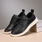 cheap Men&#039;s Sneakers-Men&#039;s Navy Blue Leather Oxford Shoes – Classic Lace-Up Dress Shoes for Business &amp; Formal Events