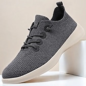 baratos Ténis para Homem-tênis de malha leve e respirável masculino - calçados casuais para caminhada com cadarço para uso diário e viagens