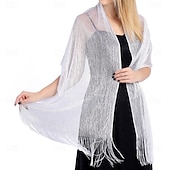 abordables enveloppes d&#039;invité de mariage-Écharpe Femme Élégant Sans manches Polyester Boléros de Mariage Avec Couleur unie Pour Soirée Printemps &amp; Été