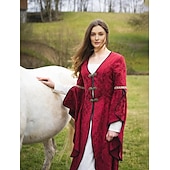 levne Šaty-Retro Středověké Renesanční Šaty Plesové šaty Viking Keltský rytíř Dámské Keltské Královský předvečer Všech svatých Karneval Výkon Párty LARP Dospělé Šaty
