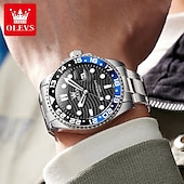 cheap Quartz Watches-OLEVS 3610 Brand Trendy Fashion Business Men&#039;s Watches Waterproof Stainless Steel TOP Quartz Watch