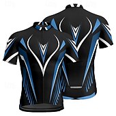 abordables Maillots pour hommes-Homme Maillot Velo Cyclisme Manche Courte Cyclisme Tee-shirt Maillot avec 3 poches arrière VTT Vélo tout terrain Respirable Séchage rapide Conception anatomique Mèche Jaune Rouge Bleu Des sports