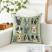 billige dyrestil-Søte hunder dekorative kasteputer dekkevne 1PC myk kvadratisk sofa pute omslag putetrekk soverom stue sofa stol dyrevenn