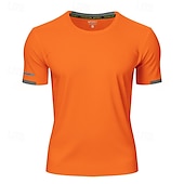cheap Men&#039;s Casual T-shirts-Men&#039;s Tee Short Sleeve Shirt Tee Top Short Sleeve Crewneck Spring &amp; Summer Solid / Plain Color Fashion Designer Quick Dry Reflective Strip Vacation Street Going out Black White Red Top Tee for Men