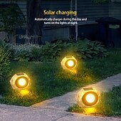 billiga Utomhusspotlights-led solenergi utomhusljus spotlights bärbar vattentät led varmvit/vit spotlight landskapssimulering stenljus för trottoar innergård gräsmatta belysning 1st