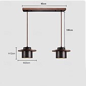 abordables Suspension-2 lumières 3 lumières 20 cm Design Unique conception avec îlot Suspension Bois Pierre Finitions peintes Moderne Style Nordique 85-265V