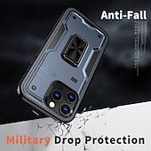 levne Pouzdra pro iPhone-telefon Carcasă Pro iPhone 16 Pro Max Plus iPhone 15 Pro Max Plus iPhone 14 13 12 Pro Max Plus Zadní kryt Držák na prsteny Magnetické Nárazuvzdorné Retro TPU PC