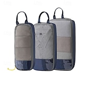 economico deposito bagagli e viaggi-set di contenitori da viaggio con cubi di imballaggio compressi, set da 3/6 cubi di imballaggio compressi per viaggi, organizer per bagagli con rete visiva per vestiti, borsa portatile leggera per