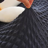 baratos Capa do sofá futon.-1pc capa elástica para sofá de chão sem braços capa para sofá preguiçoso relax seersucker capa elástica para sofá único capa de almofada para sala de estar casa