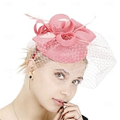 preiswerte Hochzeit Kopfschmuck-Kopfstück Sinamay Hochzeit Abendgesellschaft Elegant Hochzeit Mit Unifarbe Kopfschmuck Kopfbedeckung