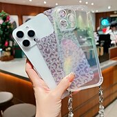 Недорогие Чехлы для iPhone-Чехол для телефона для iPhone 16e iPhone 16 Pro Max Plus iPhone 15 Pro Max Plus iPhone 14 13 12 11 Pro Max Plus Mini чехол с ремешком ударопрочный ретро TPU PC