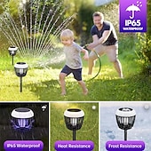 abordables Éclairage paysager-Lampe solaire à LED anti-moustiques, lampe anti-insectes, éclairage extérieur rechargeable, lampe anti-moustiques, piège à moustiques étanche, dispositif anti-moustiques, 1 pièce