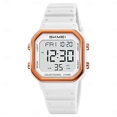 cheap Digital Watches-SKMEI Ins Wind Square Multi functional Waterproof Electronic Watch for Male and Female Students
