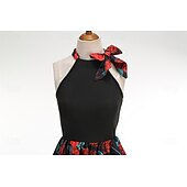 olcso Ruhák-Retró 1950-es Rockabilly Ruhák Swing ruha Virágos Női Farsang Álarcos mulatság Hétköznapi viselet Felnőttek Ruha Hazatérő ruhák