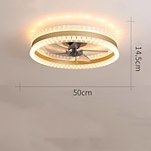 olcso Tompítható mennyezeti lámpák-50 cm Tompítható Mennyezeti ventilátor Fém Akril Modern Skandináv stílus 220-240 V