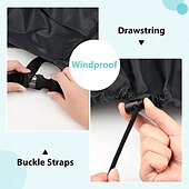 baratos Capa à prova d&#039;água-capa para espreguiçadeira de pátio, capas para espreguiçadeiras pretas à prova d&#039;água com faixa reflexiva, capas para espreguiçadeiras de piscina ao ar livre para uso externo