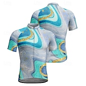 preiswerte Radtrikot Herren-Herren Radtrikot Kurzarm Fahhrad T-Shirt Trikot mit 3 Gesäßtaschen Mountainbike MTB Atmungsaktiv Schnelltrocknend Anatomisches Design Feuchtigkeitsableitend Blau Fuchsie Farbverlauf Sport Bekleidung