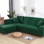 baratos Cobertura de Sofa-capas de sofá cor sólida à prova de poeira capas de sofá todo-poderosas capa de sofá elástica capa de sofá de tecido supermacio com uma capa de reforço grátis (cadeira/sofá de dois lugares/3 lugares/4