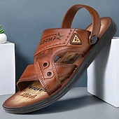 preiswerte Urlaubsandalen-Herrensandalen mit geprägten Details und gepolstertem Fußbett, ideal für lässige Outdoor-Aktivitäten