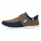 abordables Baskets-Baskets décontractées bicolores en nylon pour hommes avec design à lacets et emblème - des chaussures élégantes pour un usage quotidien