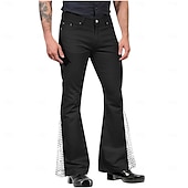 abordables Fondos-Retro Antiguo Años 60 Hippie Pantalones Los pantalones de campana Hippie Brillantes Brillante Hombre Víspera de Todos los Santos Carnaval Mascarada Fiesta y Noche Festival de Música Desfile del