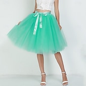 cheap Dresses-Retro Vintage 1950s Petticoat Hoop Skirt Under Skirt Tulle Skirt A-Line Women&#039;s Masquerade Party Evening Wear Cocktail Party Tea Party Adults&#039; Skirt