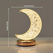 economico Lampade da tavolo-lampada da tavolo a led a forma di stella di cristallo dimmerabile ricaricabile touch dimmerabile luce notturna con 3 colori illuminazione camera da letto soggiorno natale decorazione della casa