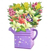 זול Party Supplies-1 יחידה כרטיס מוקפץ ליום האם שמח עם כרטיס פתק ומעטפה אמא הכי טובה אי פעם כרטיס ברכה תלת מימד פרחים פרפרים קופסא קופסא כרטיס מתנה הטובה ביותר לאמא אמא סבתא סבתא חורגת בת וומה