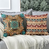 billiga boho stil-Mandala bohemisk dekorativ kuddöverdrag 1 styck mjukt fyrkantigt soffkuddcase kuddfodral för sovrum vardagsrum soffa stol