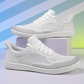billiga Vardagssneakers-barfota vardagssneakers för män - modern svart, andningsbar mesh, komfortsula - lämplig för dagligt bruk och lätta sporter