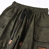 preiswerte Klassiker-Herren Cargo-Shorts Camping-Shorts Shorts mit Camouflage-Muster Wander-Shorts Elastischer Bund Gerader Schnitt 6 Taschen Einfach Tarnung Feuchtigkeitsableitend tragbar Knielang Outdoor Lässig Täglich