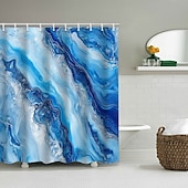 cheap Shower Curtains-Shower Curtain with Hooks 180cm*180cm(70&quot;*70&quot;) Polyester Washable Waterproof Pattern Bathroom Bathtub Decor Abstract Graffiti