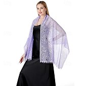 お買い得  結婚式のゲストラップ-レディースラップ エレガント ノースリーブ ポリエステル ウェデイングラップ と タッセル 用途 パーティー 春夏