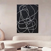 preiswerte Pop-Ölgemälde-großes Ölgemälde handgemalt schwarz 3D strukturierte abstrakte Malerei handgemalt abstrakte Ölgemälde moderne Wandkunst Dekoration Kunst