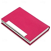 cheap Card Holders &amp; Cases-Business Card Holder/ Case Professional PU Leather &amp; Stainless Steel Multi Wallet Credit Card ID Case/Holder