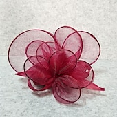 preiswerte Faszinator-Fascinators Netz Schleier Hut Pferderennen Damen Tag Hochzeit Mit Blütenkopfstück Kopfschmuck