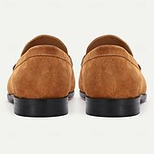 preiswerte Loafer aus hochwertigem Leder-Herren-Pennyloafer aus hellbraunem Wildleder – klassische Slip-On-Abendschuhe für Business, Hochzeiten und die Freizeit