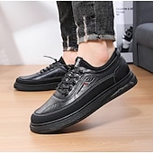 abordables Baskets-chaussures décontractées à lacets pour hommes en marron avec des accents noirs, conception durable pour un usage quotidien et des activités de plein air