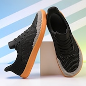 billiga Vardagssneakers-barfota vardagssneakers för män - modern svart, andningsbar mesh, komfortsula - lämplig för dagligt bruk och lätta sporter