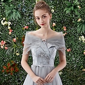 cheap Wedding Guest Wraps-Shawls Women&#039;s Wrap Bolero Shrug Coats / Jackets Elegant Sun Protection Short Sleeve Chiffon Wedding Wraps With Pure Color For Formal Spring &amp; Fall dress to impress 2025
