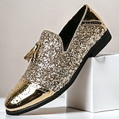 cheap Loafers-Men's Prom Shoes - Blue Textured Velvet Slip-On Loafers for Bold and Fashion-Forward Formal Wear