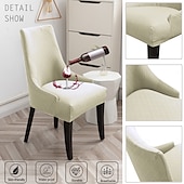 levne Potah na jídelní židli-1ks strečové voděodolné potahy na židle wingback slipcover - opakovaně použitelný potah chrániče na křeslo, pratelné potahy na jídelní židle chrániče do jídelny