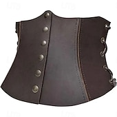 abordables Accessoires et plus-Rétro Vintage Punk &amp; Gothique Médiéval Bustier Sous Poitrine Déguisement Homme Carnaval Mascarade Carnaval Performance Mascarade Adulte Corset